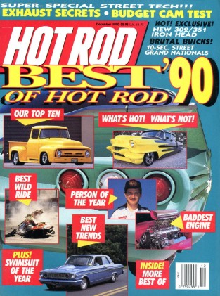 HOT ROD 1990 DEC - FIREHAWK, BUICK GN, WINDSOR HEADS